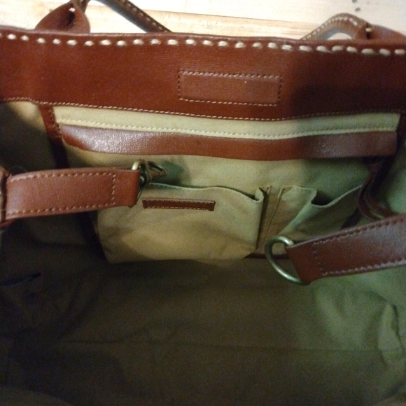 Antonio Melani gorgeous brown leather shoulder bag EUC - Picture 11 of 16